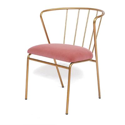 China Modern Dining Gold French Luxury Dining Chairs Metal Stainless Steel Chair Gold for sale