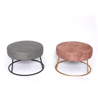 China Laynsino Mid Century Modern Foldable Stool Round Metal Leg Stool for sale