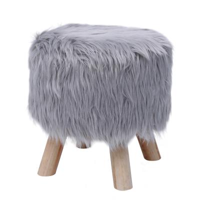 China stool home & Home Low Ottoman Laynsino Faux Fur 4 Stools Wooden Leg Rest Stools and Stools for sale