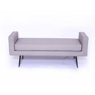 China Metal Frame Laynsino Top Selling Modern Bedroom Furniture Fabric Bed Bench for sale