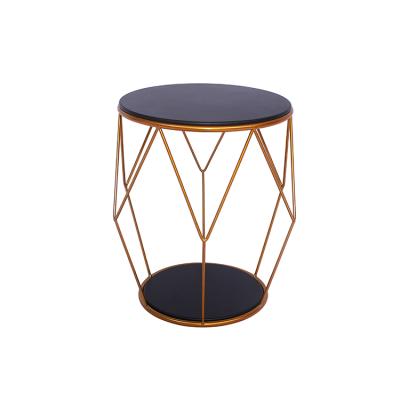 China Metal Frame Laynsino Gold Metal Side Table, High Quality Hexagonal Coffee Table, Tea Table Set for sale