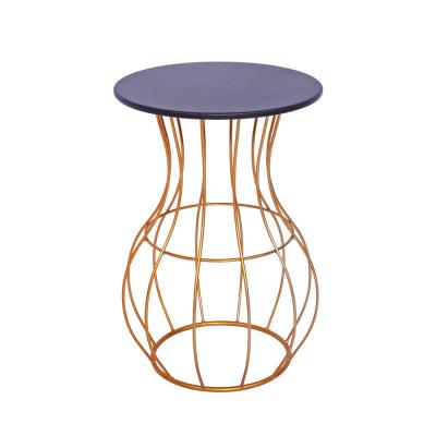 China Luxury Stainless Steel Frame Laynsino Living Room Metal Side Tables MDF Top Small Tea Table for sale