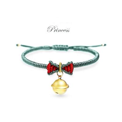 China Fashion Trendy Wholesale Bracelet Knit Princess Bow Woven Rope Braided Adjustable Bracelet for sale