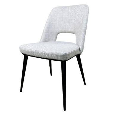 China Modern Cheap Fabric Restaurant Fabric Dining Chairs With Metal Legs for sale