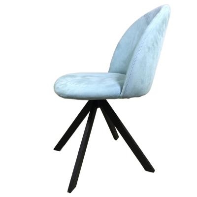 China Free Sample Modern Blue Velvet Revolving Swivel Dining Chair For Restaurant 6 Dining Chairs for sale