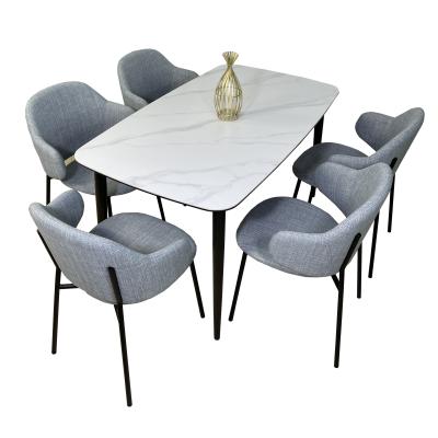 China Modern Classic Luxury Marble Set Dining Table Set 6 Seats Adjustable Dining Table (Other) Cheap 4 Chairs for sale