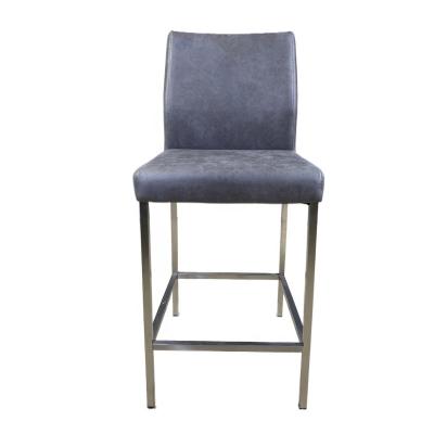 China Modern Bar Stool Faux Leather Leisure Leather Bar Stool With Stool for sale