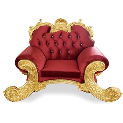 China YLX-3105 Sexy Red Cover Golden Finish Tube Queen Single Seat Sofa Chair for sale