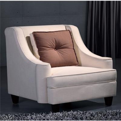 China YLX-3111 White Fabric Relax Sofa Chair used in Home Drawing Sitting Room for sale