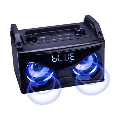 China Wholesale Plastic Portable Wireless Music LED Light Mini Radio USB Rechargeable Tooth Blue Tooth Speaker for sale