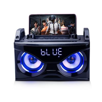 China Factory New Products Plastic Portable Karaoke LED Clear Sound Outdoor Party Home Speakers With Colorful Light for sale