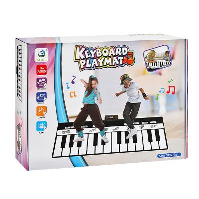 China Piano Musical Toys 24 Keys Baby Play Educational Electronic Piano Mat Piano Mat Keyboard Dance Mat Blanket for sale