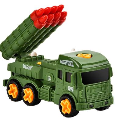 China Early Assembling Educational DIY Children's Car Toys Educational Toy Military Vehicles Tank Army DIY Children's Military Toys for sale