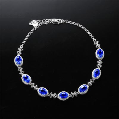 China Real 18K Soild Gemstone Sapphire Natural Gold Bracelet CLASSIC New Design for sale