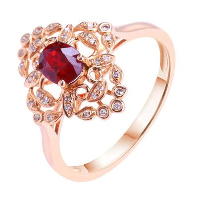 China Vintage Real Pure Natural Ruby Fine Jewelry Custom 18k Gold Ring Jewelry for sale