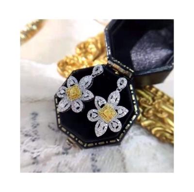 China New Women Diamond Gift Drop Earrings Floral Elegant Agile Fashion From China Supplier TRENDY for sale