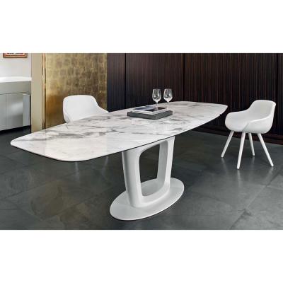 China Cheap Price Modern Marble Slab Table (Size) Adjustable, Wholesalers Natural Marble Dining Table for sale