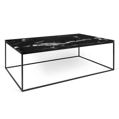 China Modern Natural Stone Wholesalers Center Black Marble Top Table, Factory Black Marble Tea Table for sale