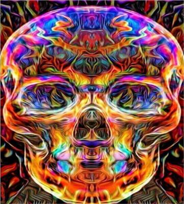 China Christmas Gifts DIY 5D Diamond Painting Abstract Colorful Skull Round Drill Picture Environmentally Friendly Wall Art Home Decor Factory for sale