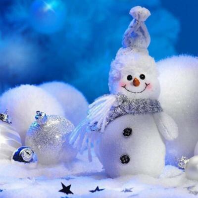 China Environmentally Friendly Cartoon Snowman 5D Square Full/Round Dot Art Crafts Kit Gift Diamond Painting Wholesale Embroidery Cross Drill for sale