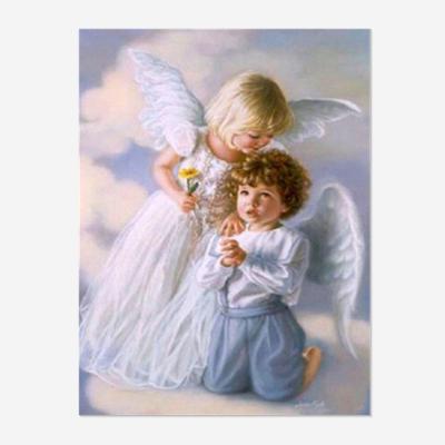 China Angel Cherub Boy Diamond Painting 5D Diamond Painting DIY Cross Stitch Kit Fashion Modern Mosaic Environmental Friendly Canvas Full Drill for sale