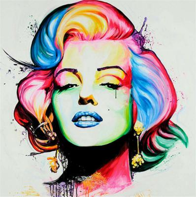 China Environmental Friendly Marilyn Monroe Beauty 5D Drill Fashion Canvas Diamond Painting DIY Embroidery Kit Diamond Painting Kids Gift Full for sale