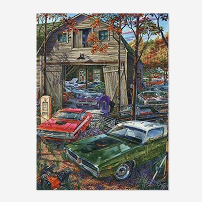 China Wholesale Fashion DIY 5D Diamond Painting Forest Hut Car Full Drill Cross Stitch Embroidery Home Decor Wall Decor Environmentally Friendly Gift for sale