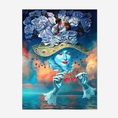 China Canvas Environmental Friendly Modern Mosaic Fashion Rose Lovers Diamond Painting 5D Full Drill Diamond Painting DIY Cross Stitch Kit for sale