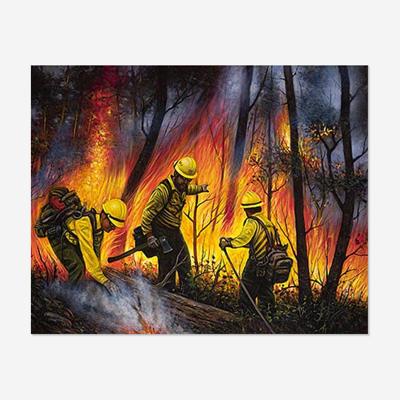 China Decor 5D Environmental Friendly Fashion Room Wall Full Drill Diamond Painting Forest Fireman Cross Stitch Kits Embroidery DIY Canvas Painting for sale