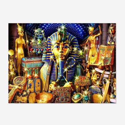 China Full Drill Diamond Painting 5D Pharaoh Diamond Painting DIY Cross Stitch Kit Egyptian Modern Mosaic Environmental Friendly Canvas for sale