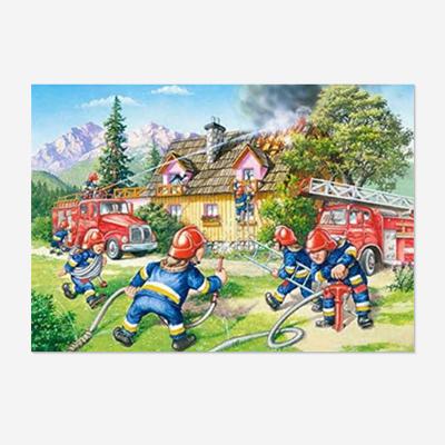 China Environmental Friendly DIY Gifts Picture Cartoon Thatched Bedroom Fireman 5D Drill Full Square/Around Diamond Painting Home Decor Wholesale for sale