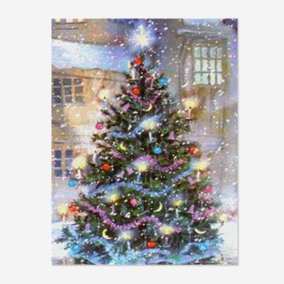 China OEM/ODM 5D Diamond Painting Custom Picture Christmas Tree Snow Oil Painting Decor Environmental Friendly Home Painting By Numbers DIY Gift for sale