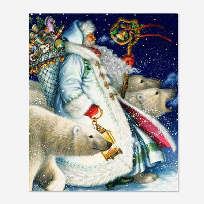 China Santa Claus Polar Bear 5D Diamond Painting Kids Gift Full Drill Fashion Canvas DIY Diamond Painting Embroidery Kit for sale