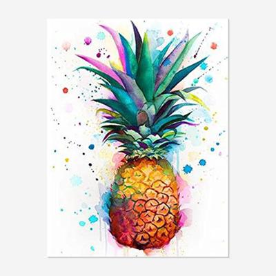 China Christmas Environmental Friendly Gifts DIY Full Round Drill and Square Diamond Painting Abstract Pineapple Fruit Wall Picture Decor Home Embroidery for sale