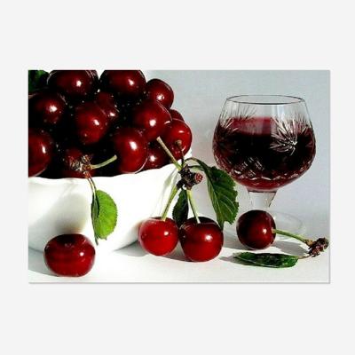 China Wine Cherry Fruits 5D Environmental Friendly Red Square Full/Round Dot Art Crafts Kit Gift Diamond Painting Wholesale Embroidery Cross Drill for sale