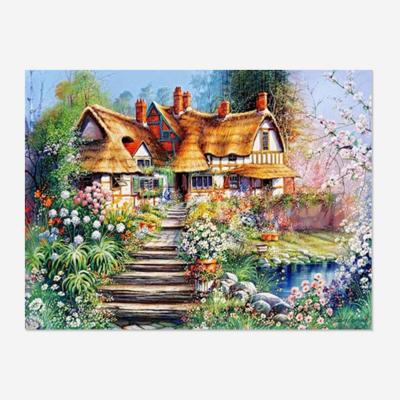 China Wholesale Diamond Painting Christmas Square/Cottage Gifts Full Thatched Landscape Picture Decor Environmentally Friendly Home Mural Diamond Painting Christmas DIY 5D Round Drill for sale