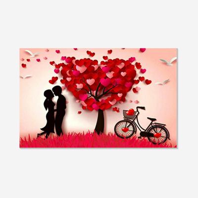 China Full Drill Environmental Friendly Diamond Painting Love Tree Lovers Bike 5D Picture DIY Embroidery Home Wall Decor OEM/ODM Factory Wholesale for sale