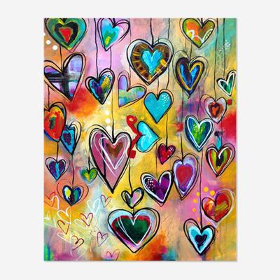 China Environmental Friendly OEM/ODM Customized Full Drill Mosaic 5D Diamond Painting Abstract Love Heart Cross Stitch Embroidery Kits DIY Gift for sale