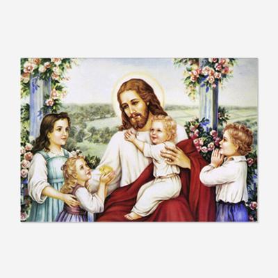 China Environmental Friendly Jesus Child Girl DIY Picture Full Drill Diamond Painting 5D Canvas Embroidery Home Wall Decor for sale