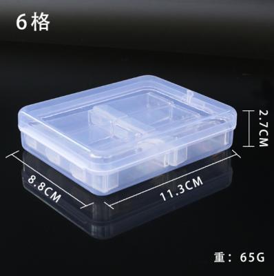 China 6 Clear Plastic Box Environmental Friendly Diamond Painting Accessories Jewelry Box Square Bottle+Sticker Bottle Storage Box Sets Nail Tools for sale