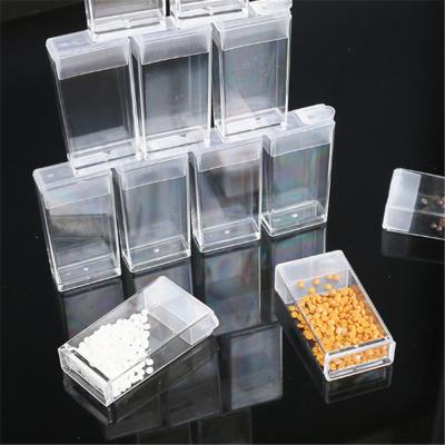 China 2.6*1.2*5CM Square Storage Box Nail Tools Small Plastic Box Diamond Painting Tool Jewelry Diamond Environmental Friendly Small Square Bottle Boxes for sale