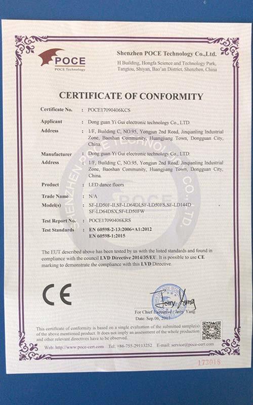 CE - Dong Guan Yi Gui Electronic Technology Co., Ltd.