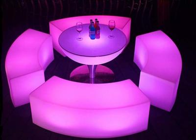 China Round Shaping Light Up Couch , Led Cube Stool DC 5V Li Ion Rechargeable Battery for sale