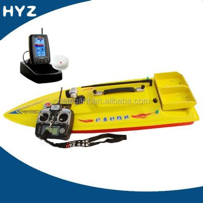 China FRP (fiberglass reinforced plastic) HYZ105G can drive 500m RC bait boat for sale