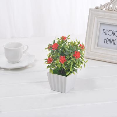 China Decorative High Quality Fashion Artificial Flower Plants Potted for sale