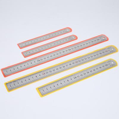 China OEM Logo Stainless Steel Ruler, High Quality Metal Scale School Student Ruler with Metric and Inch Scale for sale