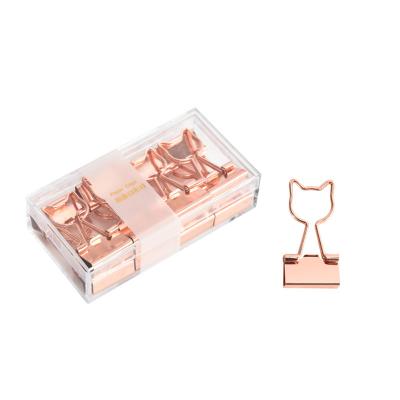 China Promotion\Business\Promotional Rose Gold Cheap Heart Shape Metal School\Office Folder Binder Paper Clip For Office for sale