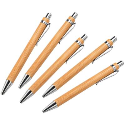 China office & Bamboo Ballpoint Pen Promotion Friendly Wood Ball Pen Cheap Printed Customized School Logo for sale