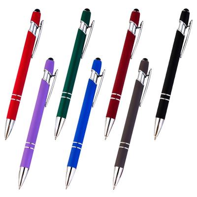 China office & Custom Metal Pen Stylus Pen School Promotional Gift Advertising Logo Rubber Ballpoint Pen for sale