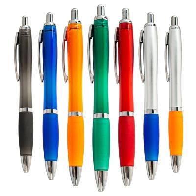 China Hot Selling Promotional Custom Logo Pen Pure Color Pens Plastic Ball Pen With Custom Logo for sale